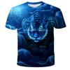 1-14 Years Children Short Sleeve T-Shirts Tiger Lion Animals Tshirt Baby Boys Girls Kids Summer Clothes Casual Oversized Tops
