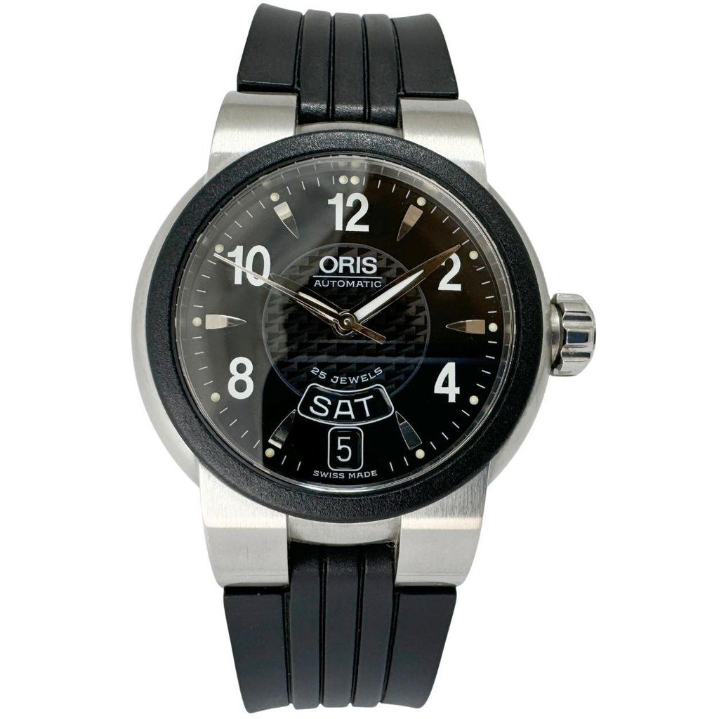 Б/у [ORIS TT1 Day Date] 7523-44 Б/у мужские часы с автоподзаводом черный циферблат A класс