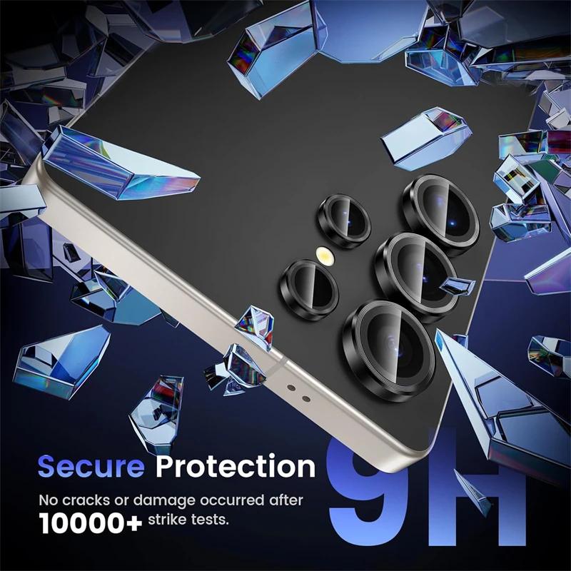 1 шт. 9D задняя закаленная стеклянная защита объектива камеры из титанового сплава для Samsung Galaxy S25 S24 S23 S22 Ultra мобильный телефон закаленная пленка для объектива