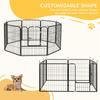 8 Panels Heavy Duty Puppy Playpen For Small And Medium Dogs Indoor And Outdoor Use Black