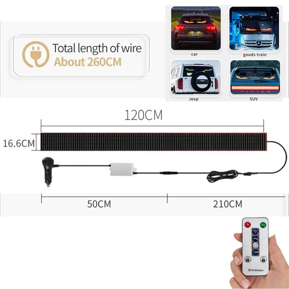 Пульт дистанционного управления Devil Eye LED Truck Matrix Pixel Panel Soft Folding Lighting Граффити Прокрутка Stick up Текстовая доска Лобовое стекло