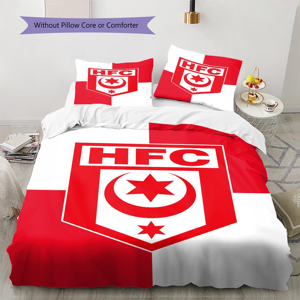 Постельное белье с узором Hallescher FC, Комплект с одеялом, Пододеяльник, Наволочка, Домашний подарок на день рождения (1 пододеяльник + 2 наволочки, без наполнителя)
