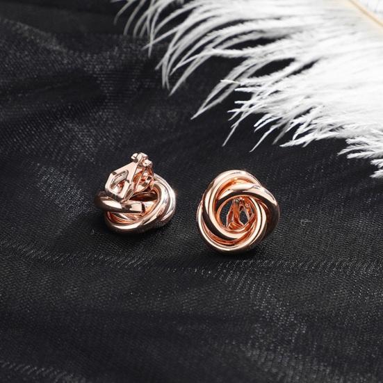 1 пара женских сережек-гвоздиков из полой металлической проволоки запутанной формы с гальваническим покрытием антиаллергенные легкие украшения для ушей ювелирные изделия для вечеринок, выпускного вечера и поездок на работу