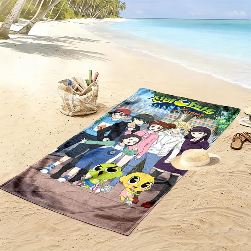 Fantasy cartoon characters 2D Flat Print Beach Towel, Large Soft Quick Dry Towel for Beach Camping SwimmingXSTJ0915464