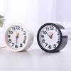 Simple Black and White Alarm Clock Small Mini Round Clock Bedside Clock Digital Cute Small Alarm Clock Children's Gift