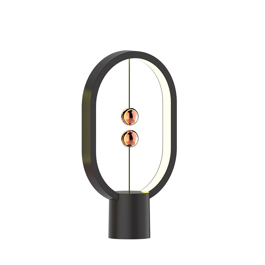 LED Mini Balance Light Creative Desktop Bedroom Lamp USB Oval Magnetic Air Switch Eye Protection Night Light Touch Control Night