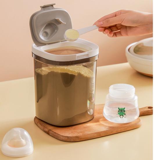 Герметичный контейнер для хранения сухого молока, бесплатный скребок, ложка, многоразовая герметичная коробка для еды