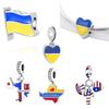 Новый медный кулон с флагом Украины, Колумбии, Южной Африки, Гватемалы, Барбадоса, подходит для оригинальных браслетов, аксессуары для DIY ювелирных изделий