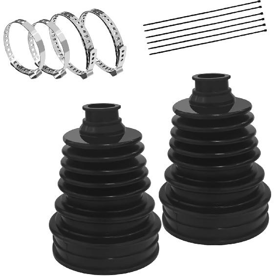 Universal CV Boot Repair Kit, Silicone Waterproof Dustproof Axle CV Joint Boot Set With 4 Stainless Steel Clamps & 6 Cable Ties, Highly Flexible