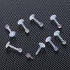 8pcs/lot 16G 6/8/10mm Colorful Lip Stud Acrylic Flexible Push-in Monore Labret Ear Cartilage Tragus Piercings Jewelry Bioplast