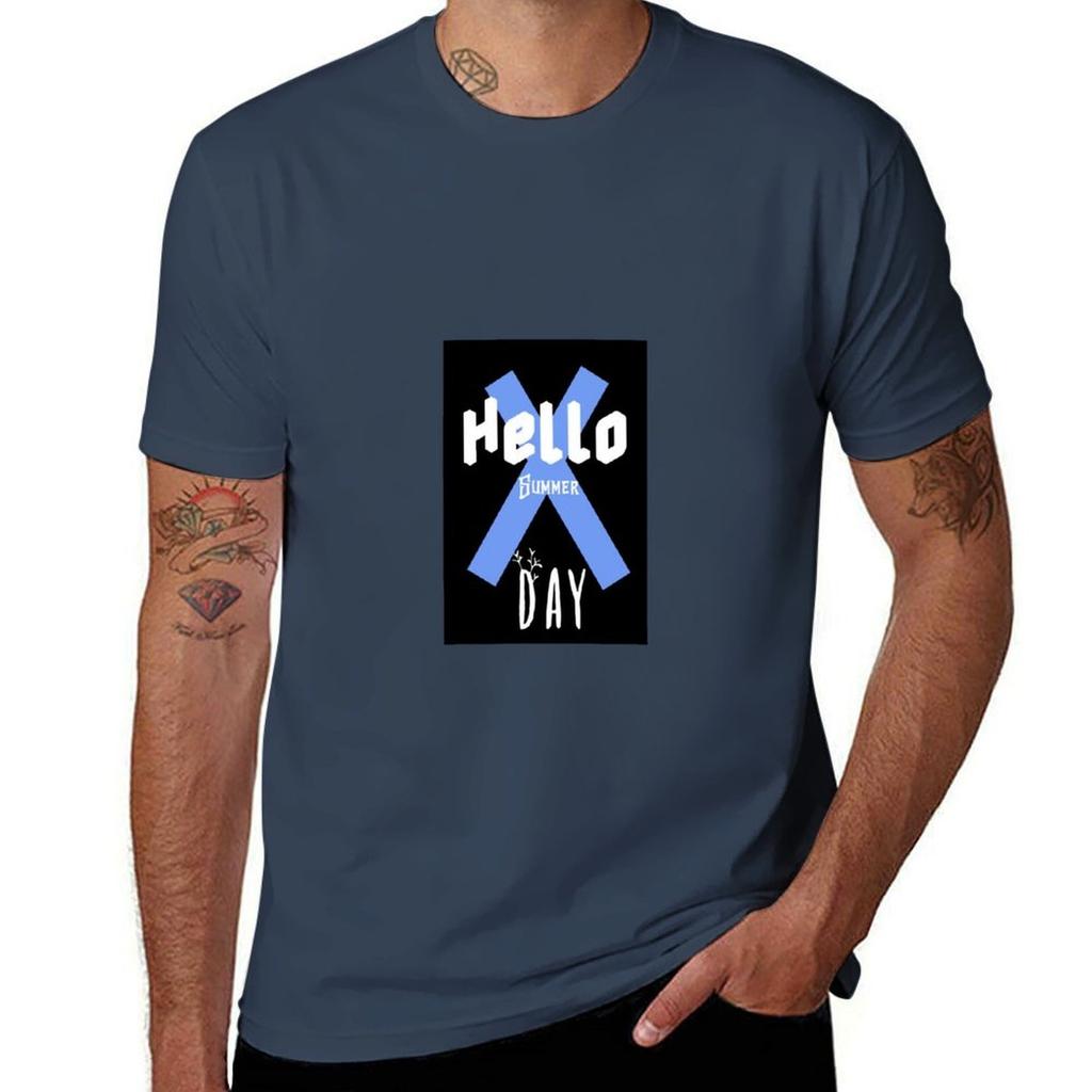 Hello summer day TShirt Classic Graphic Short Sleeve Top