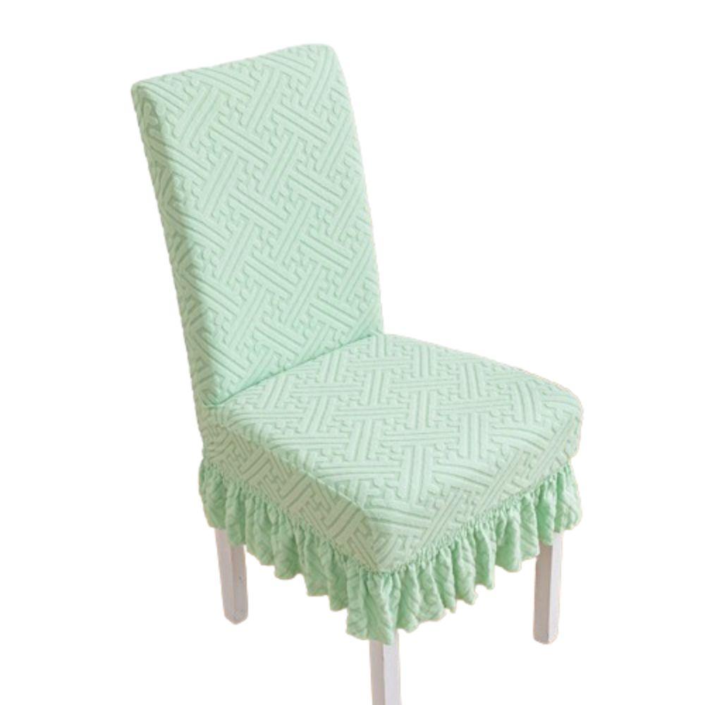 Jacquard Chair Covers Skirt Edge Dining Chair Protector Comfortable Seat Covers Hotel