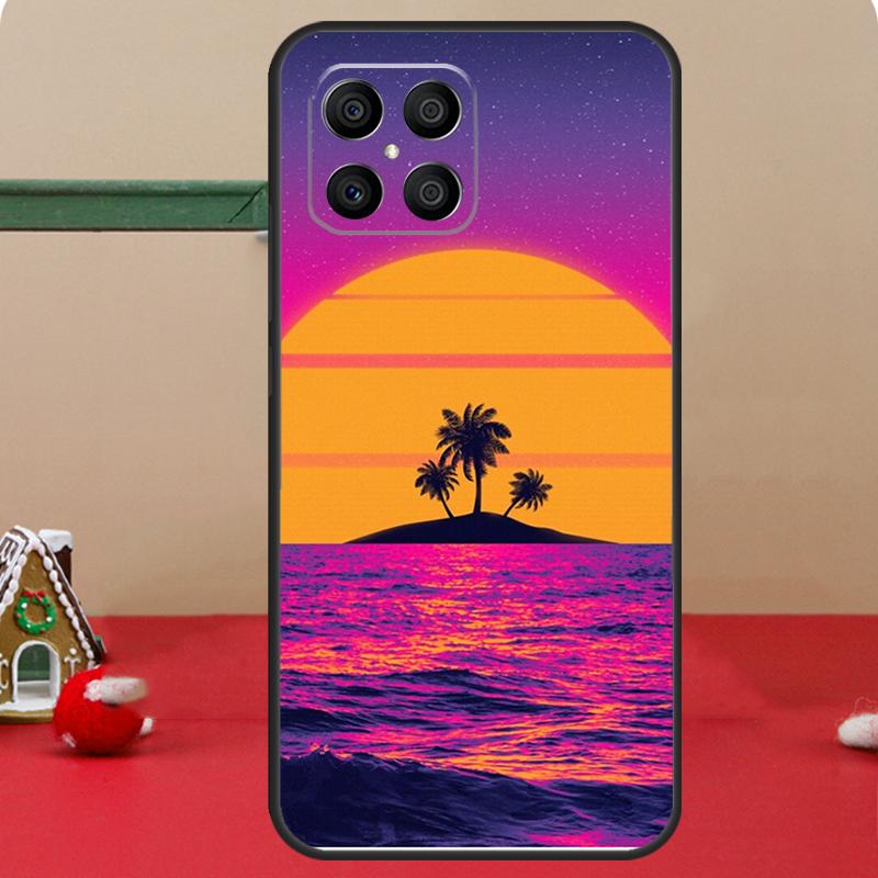 Синтвейв 80-х Ретро Неон вэйпорвейв Чехол Для Honor Magic 8 Pro 6 7 Lite Honor 400 200 50 70 X8c X8b X9a X9b X9c X9d Win RT Coque