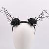 Rose Flower Branch Hair Hoop Bat Halloween Flower Crown Gifts Halloween Headband  Ghost Festival