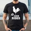 FREE COCK RIDES COCK PRINT | FUNNY | NOVELTY | JOKE | MEN'S T-shirt TEE TOP