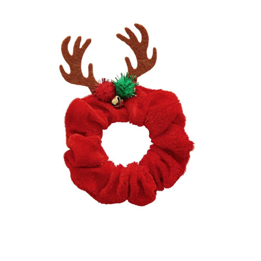 Female Hair Ties Antler Bat Christmas Halloween Spider Flannel Scrunchies Elastic Hair Bands Ponytail Holder Women Hair Rope