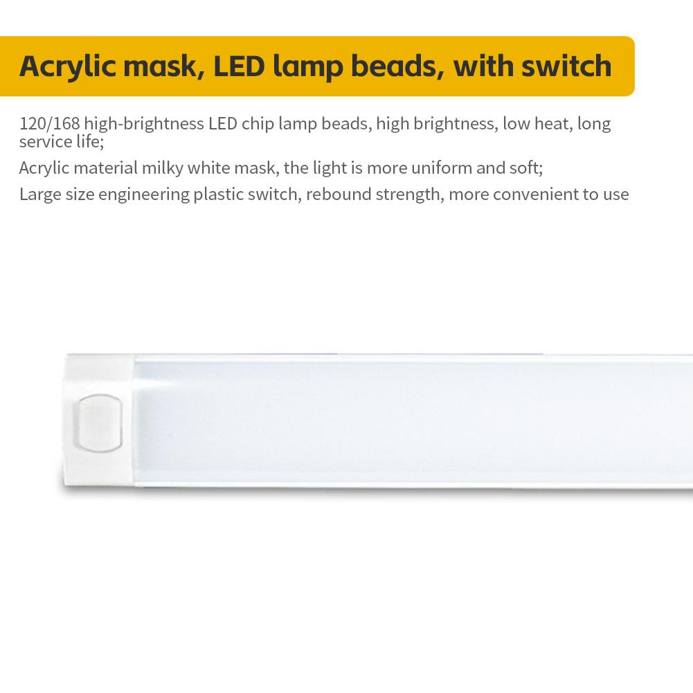 Световая полоса салона автомобиля с выключателем ВКЛ/ВЫКЛ для грузовика, автофургона, кемпера, лодки, каравана, автодома 120/168 светодиодов 12 В-85 В