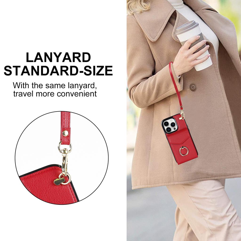 Роскошная сумка для карточек, кошелек с кольцом, кожаный чехол для iPhone 15, 14, 13, 12, 11 Pro Max xs max xr x/Samsung S23 S22 S21 Ultra Plus A14 A13 A12 A53 A54 A52