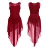 Lyrical Modern Dance Dresses for Kids Girls Sleeveless Tank Dress Ballet Dance Leotard Dress Dancewear