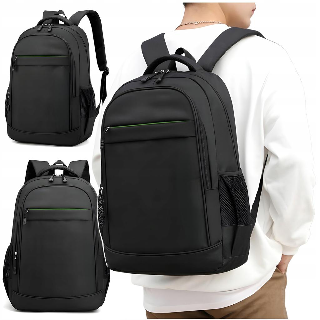 ZOLA Teen Backpack, 2 Compartments, Water Resistant, Black, 42x32x15cm, School Bag, Daily Commute