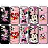 For iPhone 15 14 Xiaomi Redmi Note 13 12 11 Pro Max X 8 7 XR Samsung Galaxy A24 A15 A05 S24 S23 Huawei OPPO A38 Mickey Minnie Mouse Black Phone Case