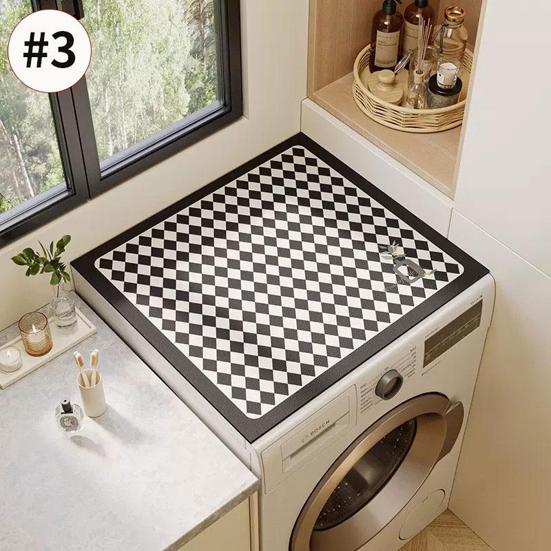 Washing Machine Dust Cover Waterproof Oven Microwave Refrigerator Fridge Top Protector Mat Coffee Drain Pad Table Placemat