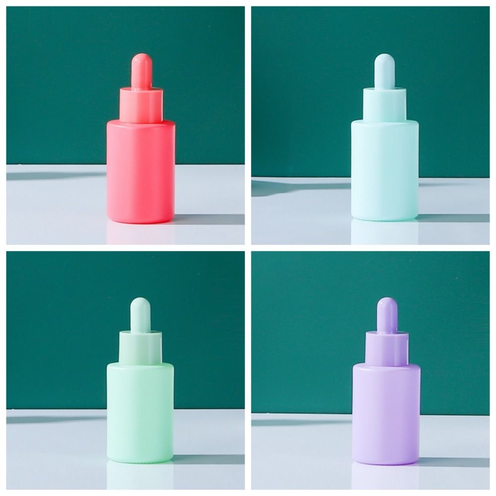 Флакон-капельница цвета макарон Цветное стекло Косметический флакон-диспенсер 30 мл Флакон для масла аттар Женщины