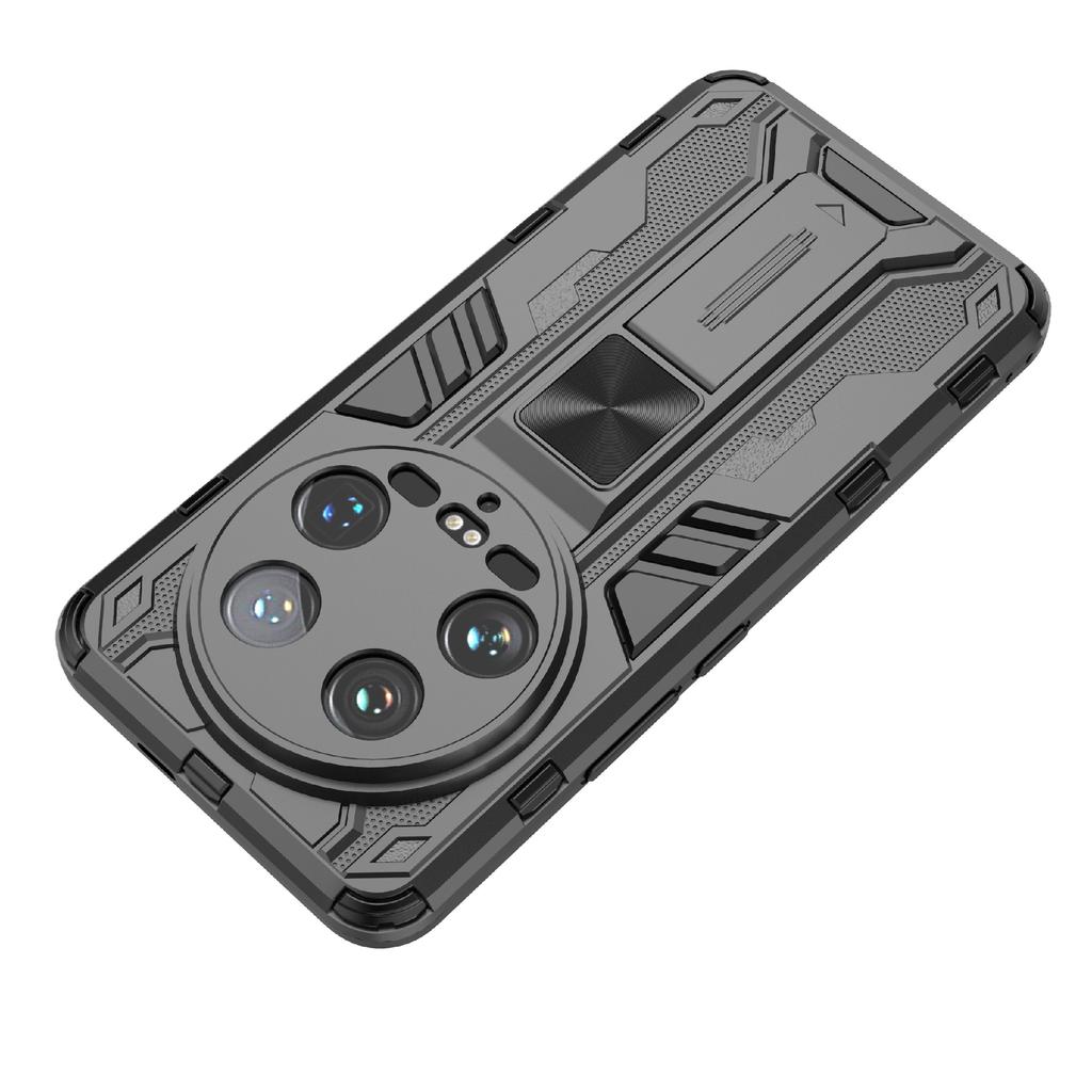 For Xiaomi 14 Ultra Cell Phone Case PC+TPU Scratch-proof Shell with Kickstand