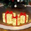 Christmas Glowing Gifts Box Decoration Ornament With Bow Lighting Box Outdoor Light Lighting Xmas New Year Home Yard Decor
