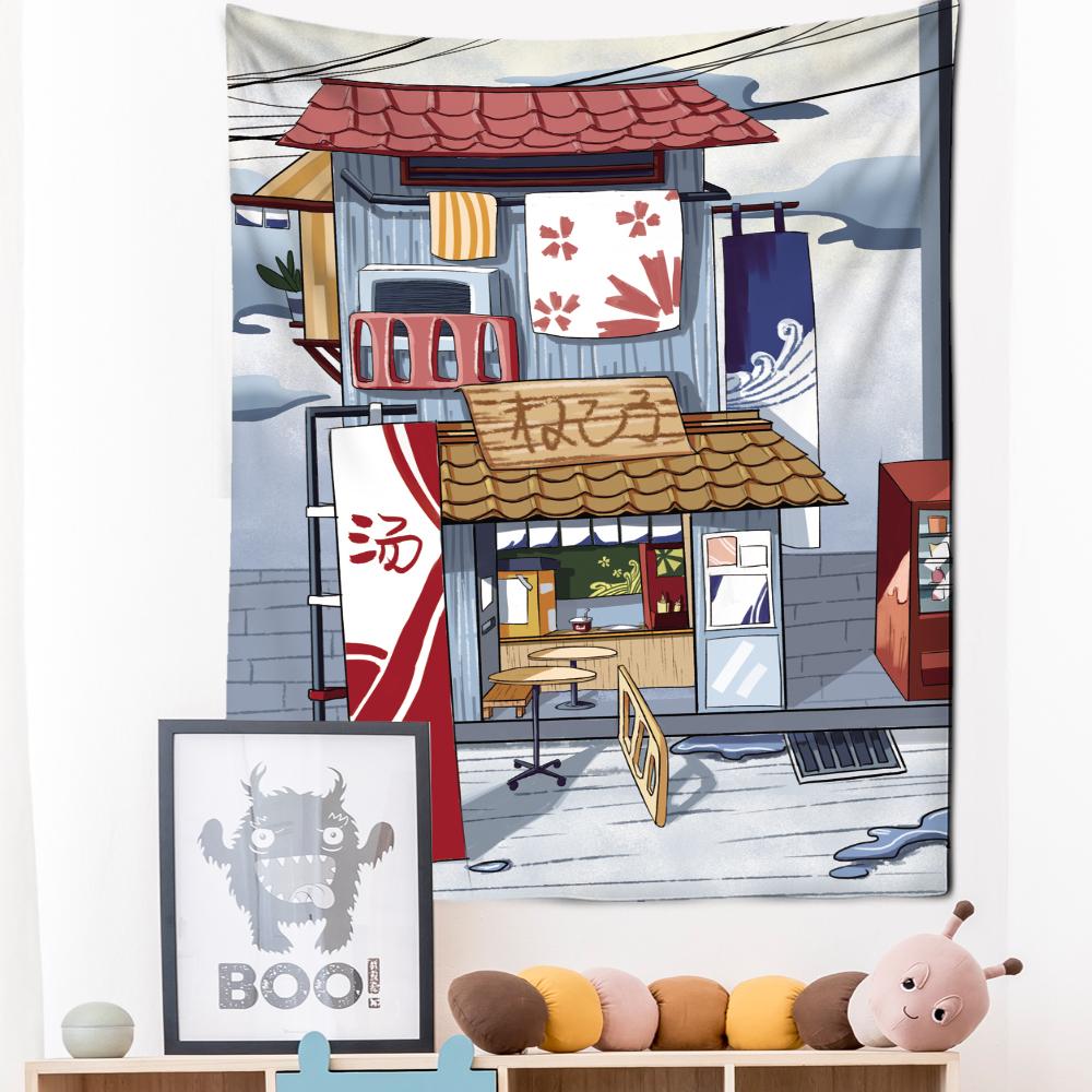 Японский гобелен с иллюстрацией, настенный Гобелен Канагава, волнистая печать, богемный хиппи, домашний декор для спальни