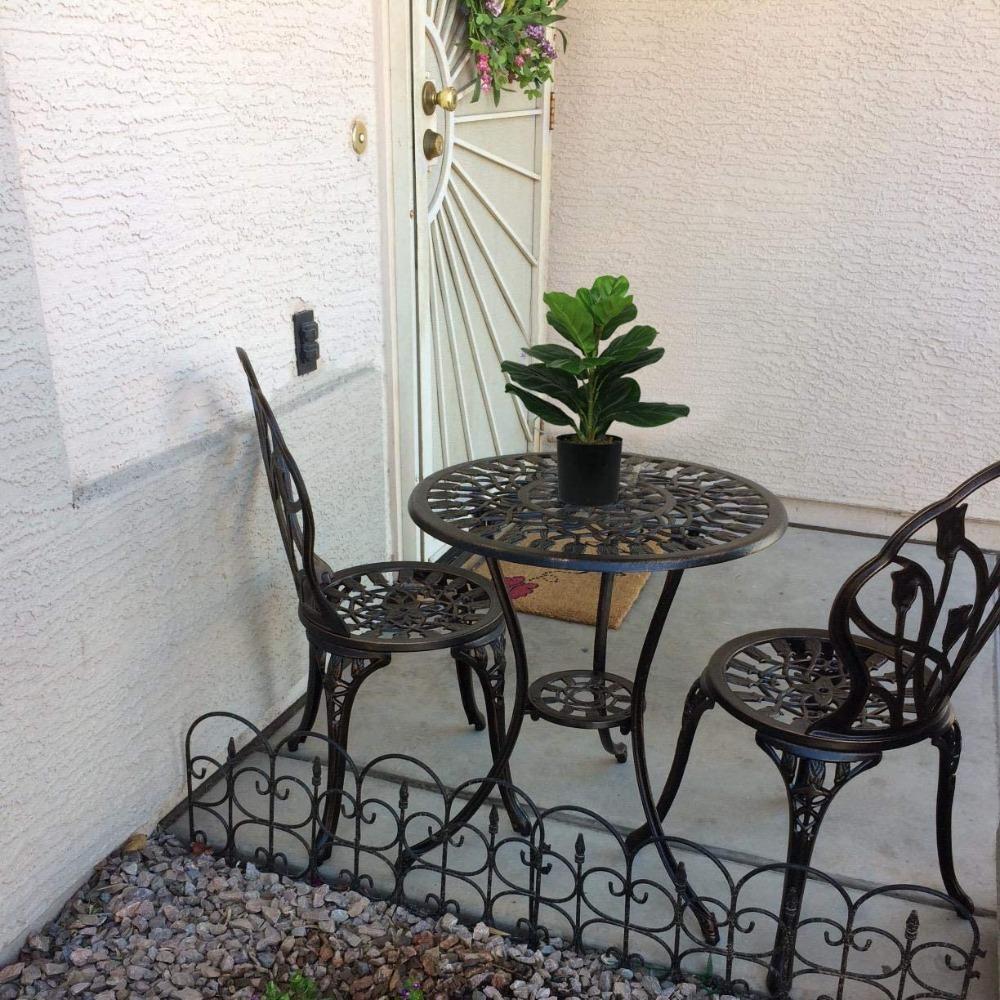 Large Fake Ficus Tree Plastic Faux Ficus Lyrata Plant  Outdoor Indoor Decor