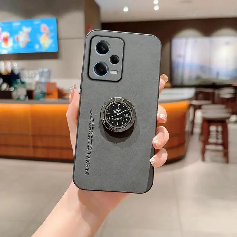 Чехол-подставка из овчины с кольцом для телефона Xiaomi POCO X7 Pro X7Pro, матовая защита линз, силиконовая задняя крышка для Redmi Turbo 4
