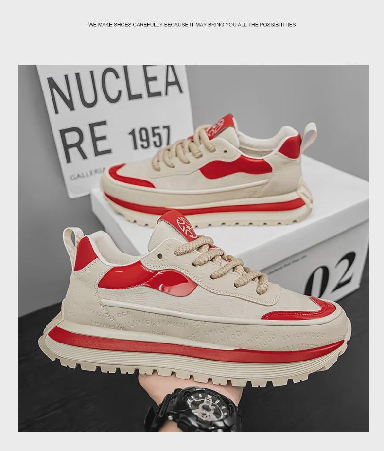 2024 Осень/Зима Мужские Черные Кроссовки Для Бега На Высоком Каблуке