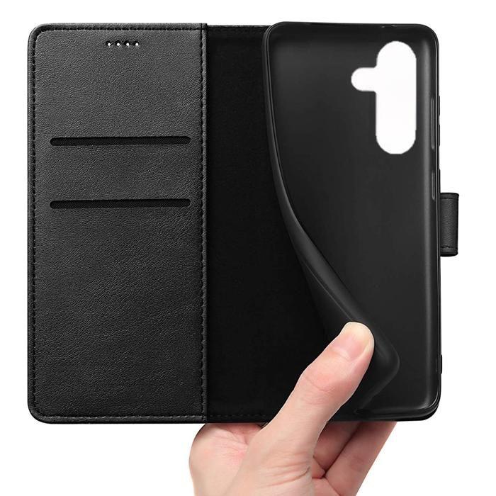 Coque pour Samsung Galaxy A37 5G - Portefeuille Noir Rabat Clapet Aimanté Rangement Cartes Phonillico®