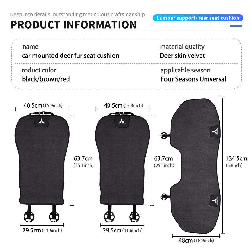 dnsh2 Car Logo Seat Cover Anti Scratch Seat Protector Cushion Auto Accessories For Mitsubishi Outlander Pajero Sport Lancer EX ASX