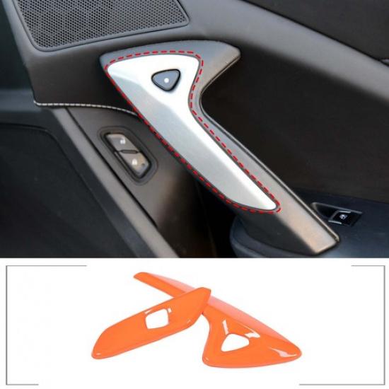 Orange Door Switch Button Trim Cover For Corvette C7 Z06 ZR1 Coupe Convertible