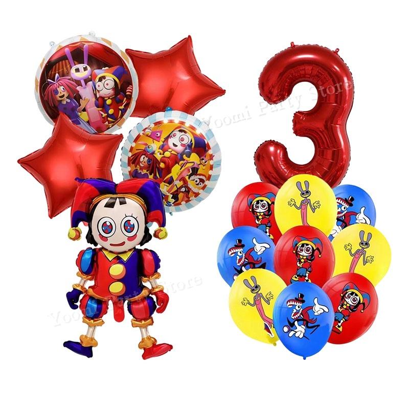 Amazing Tableware Birthday Party Decoration Digitaled Circus Balloon Banner Cake Topper Party Supplies Baby Shower decor gifts