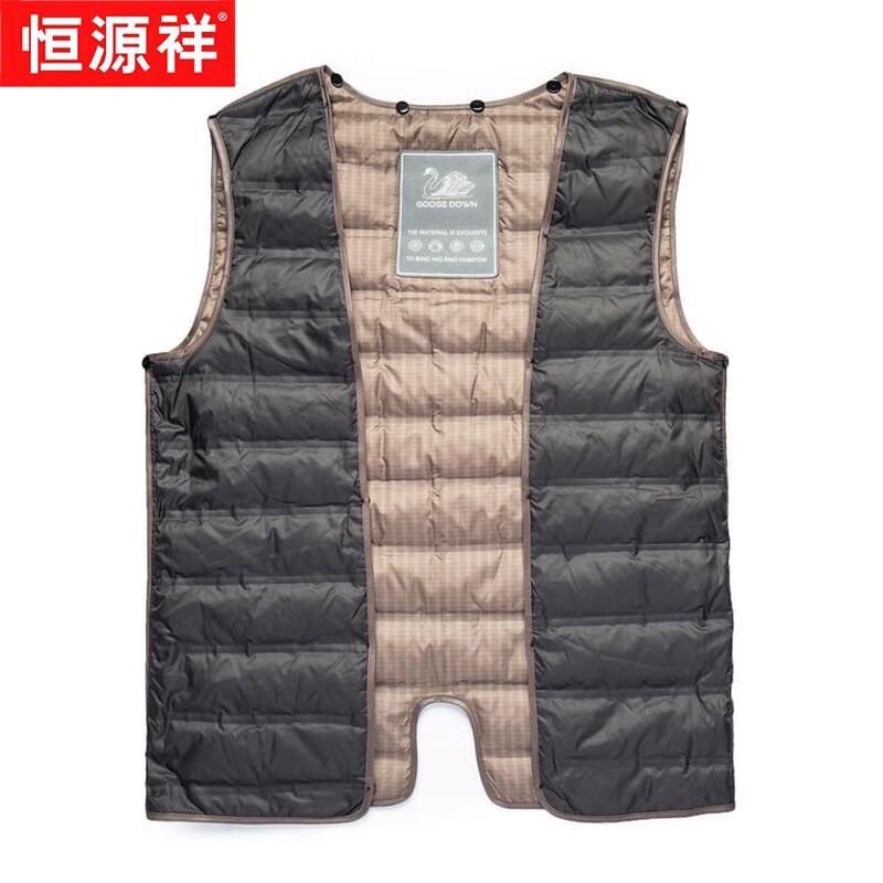 Hengyuanxiang Мужское утолщенное зимнее пальто из смесовой шерсти с подкладкой из гусиного пуха