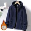 Plus Velvet Thick Sweater Men's Autumn and Winter Casual Loose Outdoor Hooded Lamb Fleece Jacket Fleece Jacket