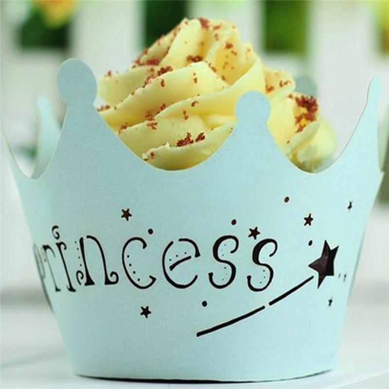 Вырезной чехол для кекса Праздничный декор Лазерная резка торта Кружевная бумага День рождения Принцесса Бумажный стаканчик