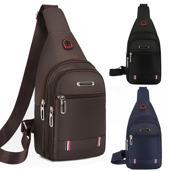 Canvas Casual Sports Small Backpack Oxford Cloth Shoulder Messenger Bag Chest Bag CLE