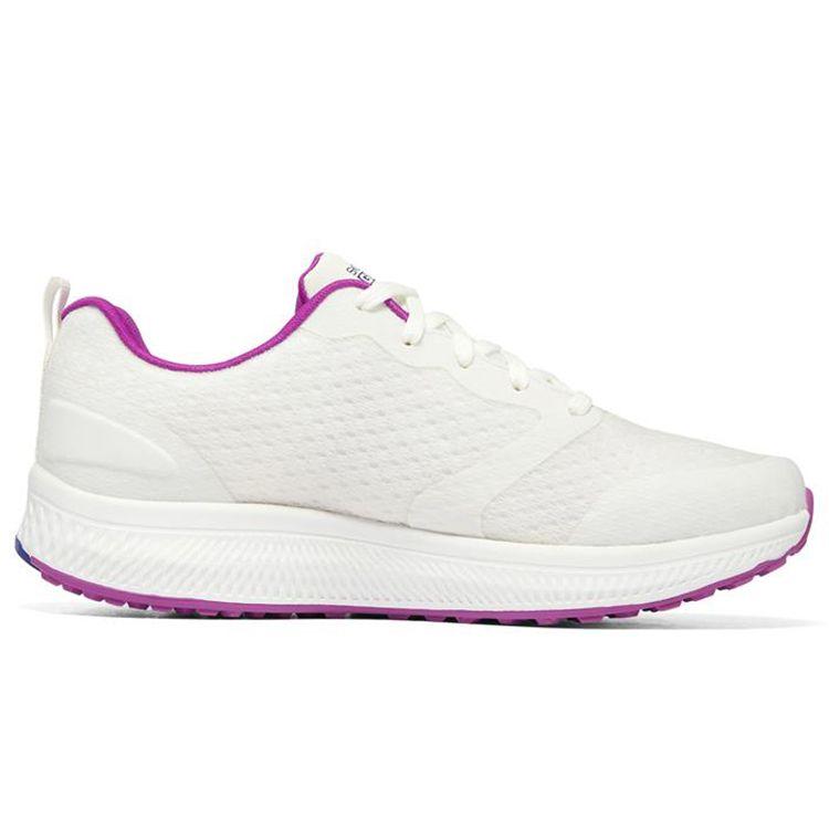 Skechers Go Run Постоянные Удобные Амортизирующие Прочные Низкие Кроссовки для Бега Женские кроссовки Белый Фиолетовый 128277-WPR