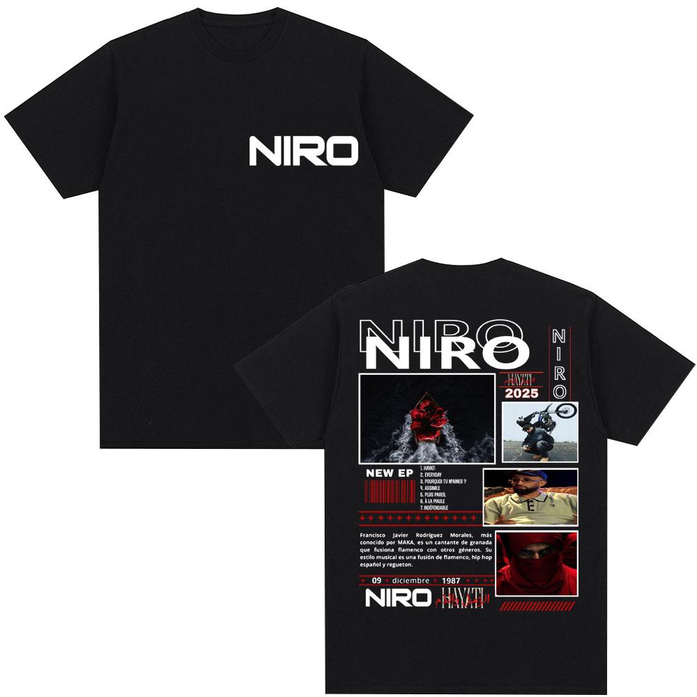 Limted Rapper Niro Hayati Music Album Tshirt Men Women Fashion Harajuku Hip Hop Vintage T-shirts Oversized Casual Cotton T-Shirt