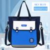 Сумка-тоут для учеников начальной школы в британском стиле, модная контрастная цветная сумка для репетиторства, высококачественная водонепроницаемая износостойкая сумка из оксфорда, сумка для творчества