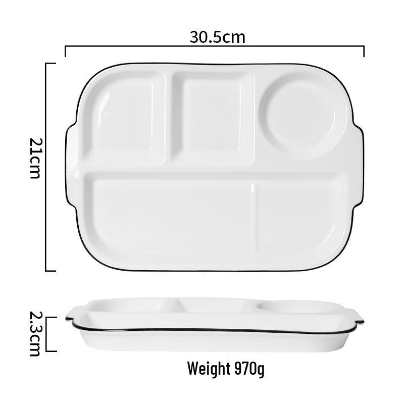 ZISIZ Ceramic Divided Plate