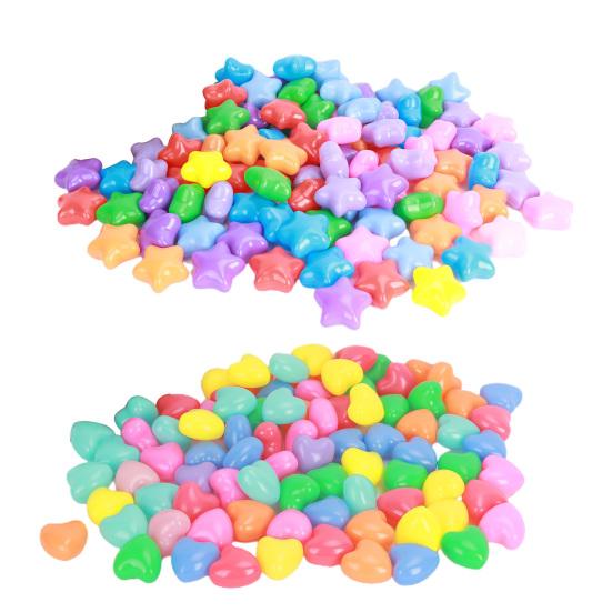 100Pcs Baby Ball Pits Flexible Colorful Pentagram/Heart Ocean Ball Practice Grip Emotional Comfort BPA