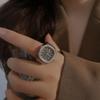 Кольцо кварцевые часы креативный сплав оболочка палец квадратный циферблат пара мужчины и женщины