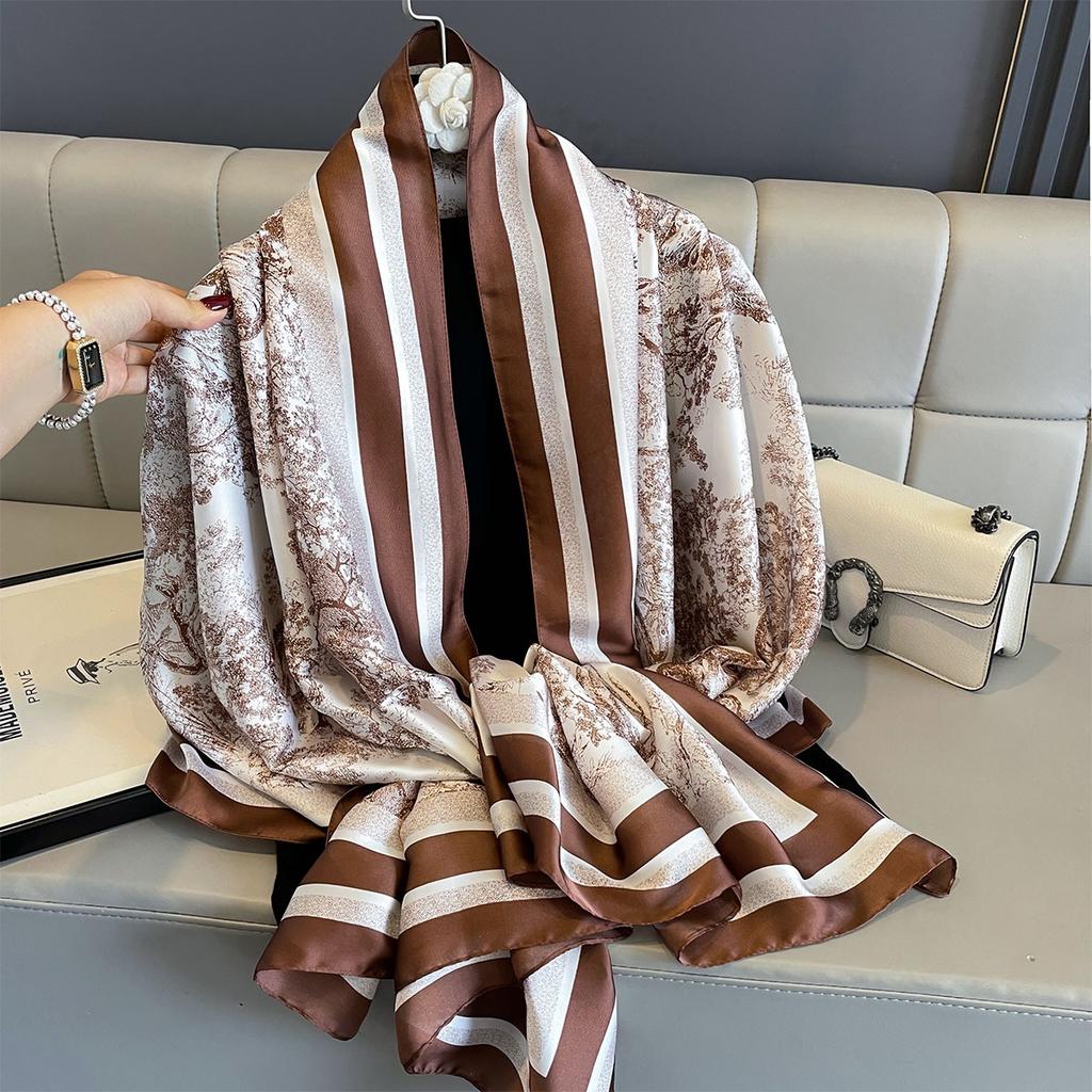 Женские 180*90 см модные красивые мягкие шелковые шарфы женские женские шаль хиджаб накидка платок бандана кашне пляжное парео