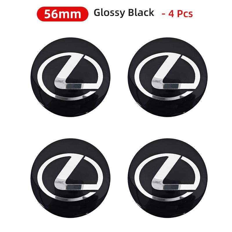 3D 4pcs 56mm 60mm 65mm Car Wheel Center Hub Cap Stickers Decal For Lexus GS IS LS500h ES260 ES300h RX350h NX260 UX260  LM LC