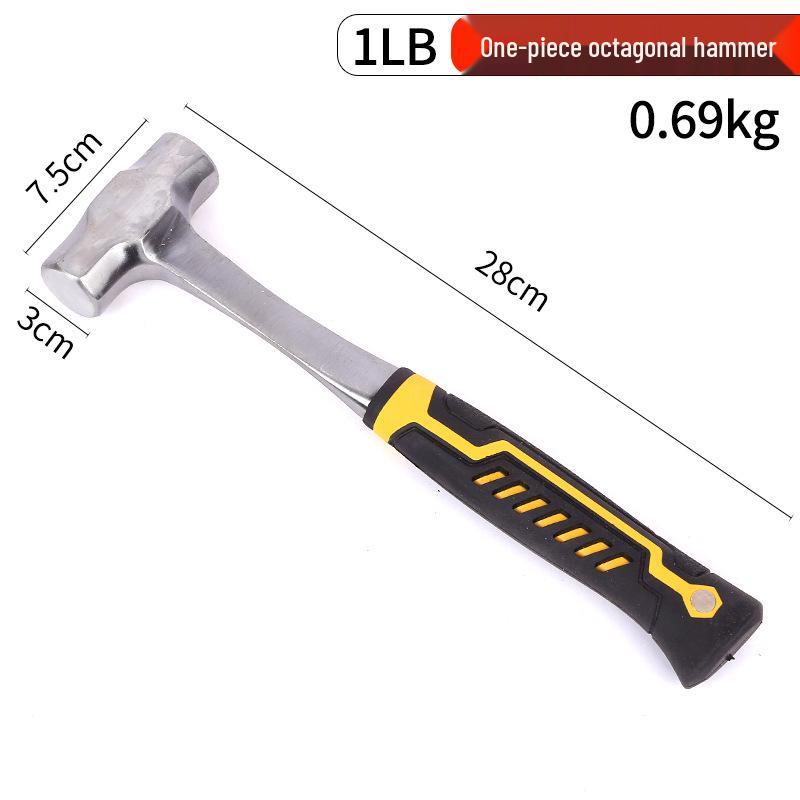 Восьмигранный ударопрочный молоток из высокоуглеродистой стали – для промышленного и бытового использования